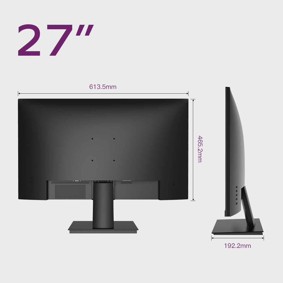 CLOUDWING: GEESUU 27 Inch Computer Monitor, PC Gaming Monitors 144Hz, 6ms, FHD 1080p, Eye-Care Screen, Lowblue, 99% sRGB, VESA 75x75mm, HDMI 2.0 & DP 1.4