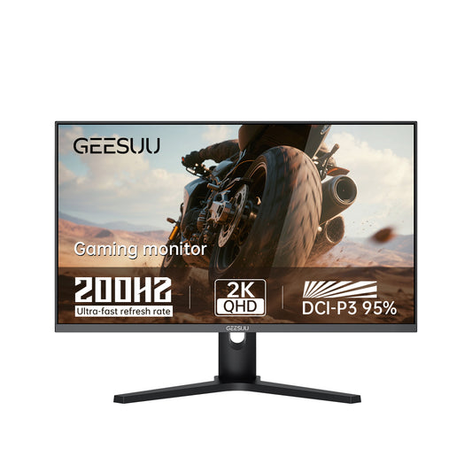 BLAZE WHEEL: GEESUU 27 Inch Gaming Monitor, Computer Monitors 200Hz, QHD 1440p, IPS, 1ms, 95% DCI-P3 , Eye-Care, Lowblue, HDMI 2.1 & DP 1.4
