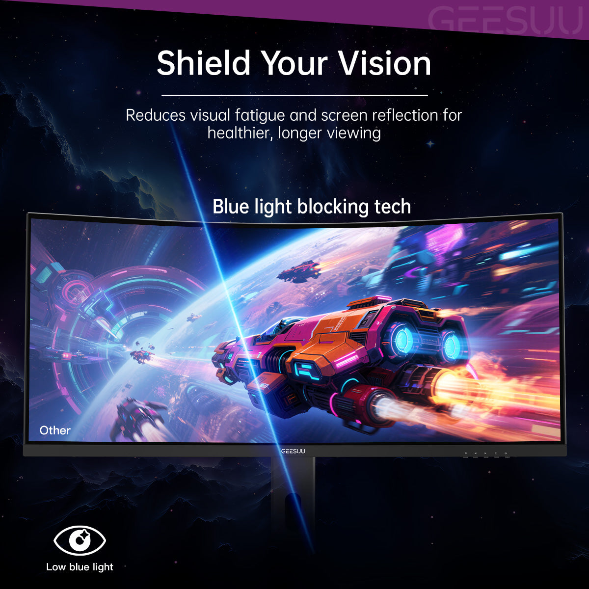 TIANKUI: GEESUU 34 Inch Gaming Monitor, Ultra Wide Curved PC Monitors 200Hz, WQHD 1440p, 1ms, R1500, VESA 100x100mm, 99%sRGB, Computer Screen with HDMI 2.0 & DP 1.4
