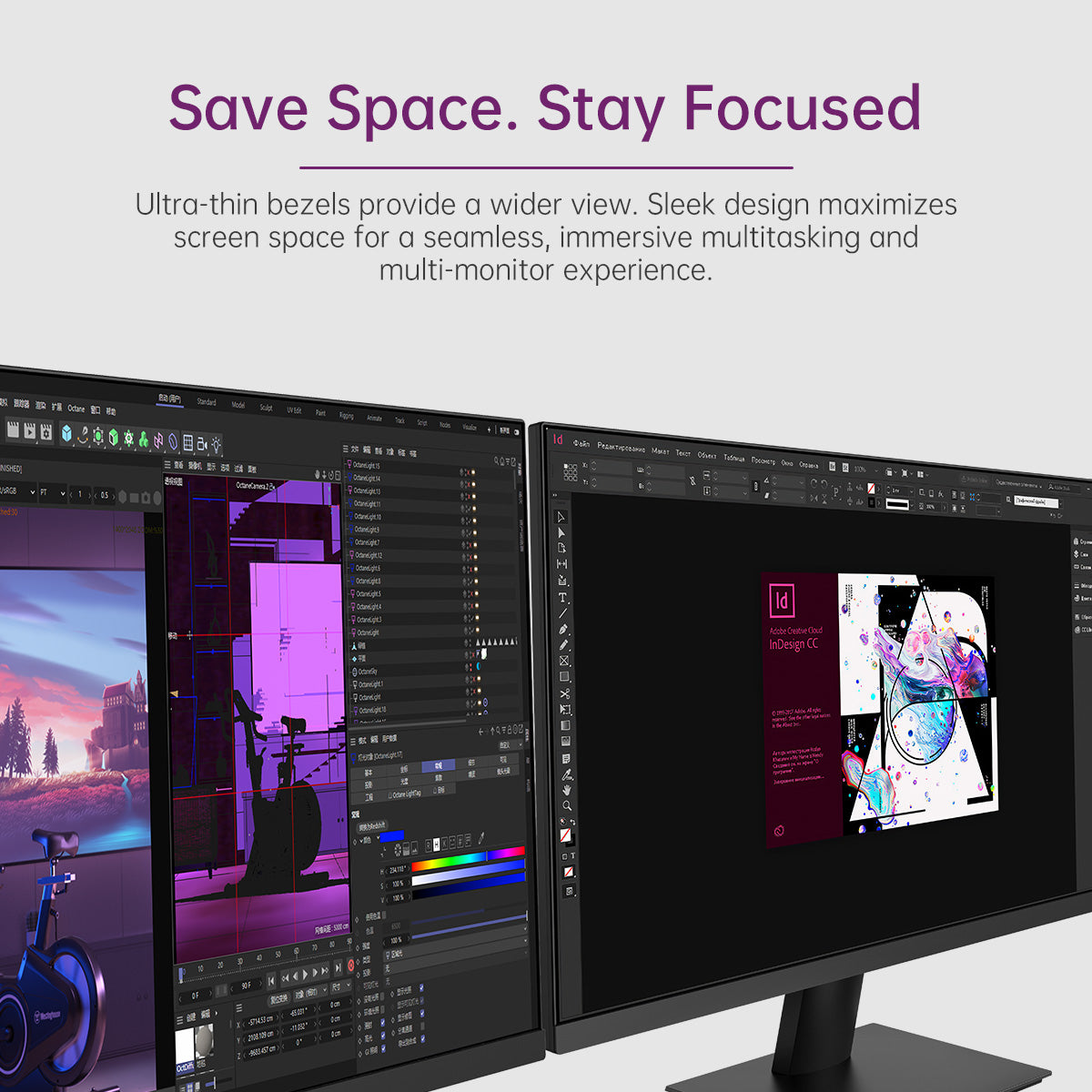 CLOUDWING: GEESUU 24 Inch Computer Monitor, PC Gaming Monitors 144Hz, 6ms, FHD 1080p, Eye-Care Screen, Lowblue, 99% sRGB, VESA 75x75mm, HDMI 2.0 & DP 1.4