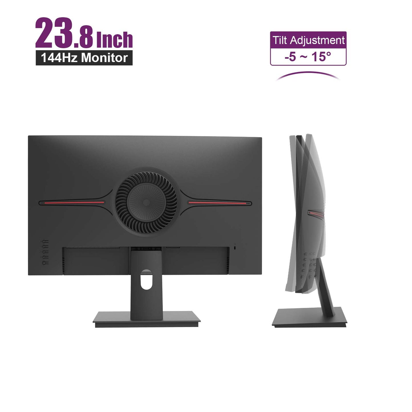 Moniteur de jeu GEESUU BlazeWheel, M238GF, 23,8 pouces, FHD 144 Hz, VA