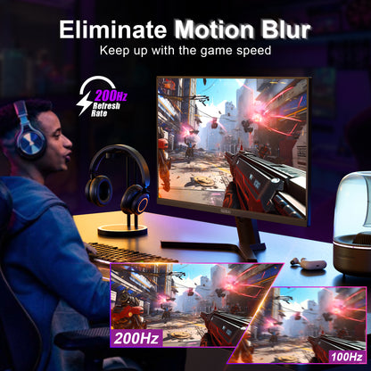 GEESUU BlazeWheel Gaming Monitor, M238GF, 24 Inch, FHD 144Hz, VA