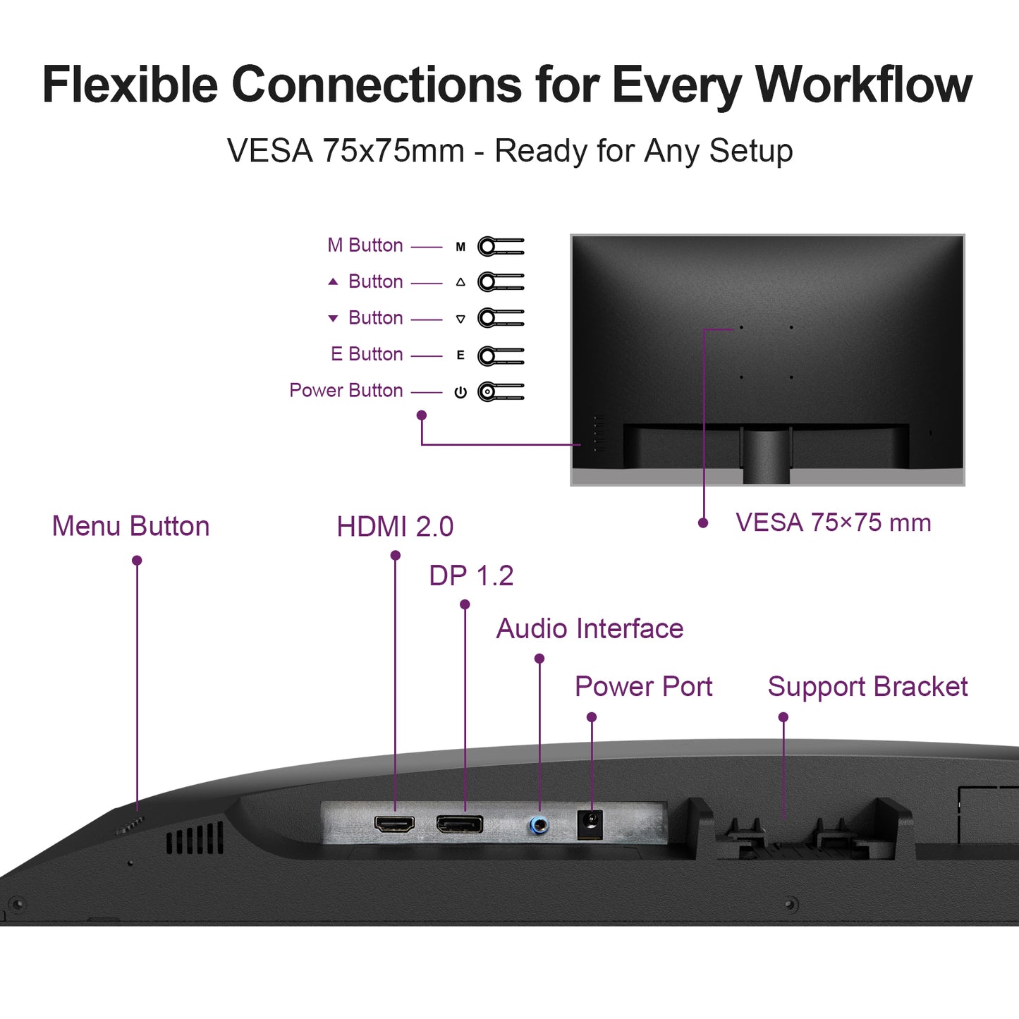 GEESUU CloudWing Monitor, M270L1F, 27 Inch, FHD 144Hz, VA