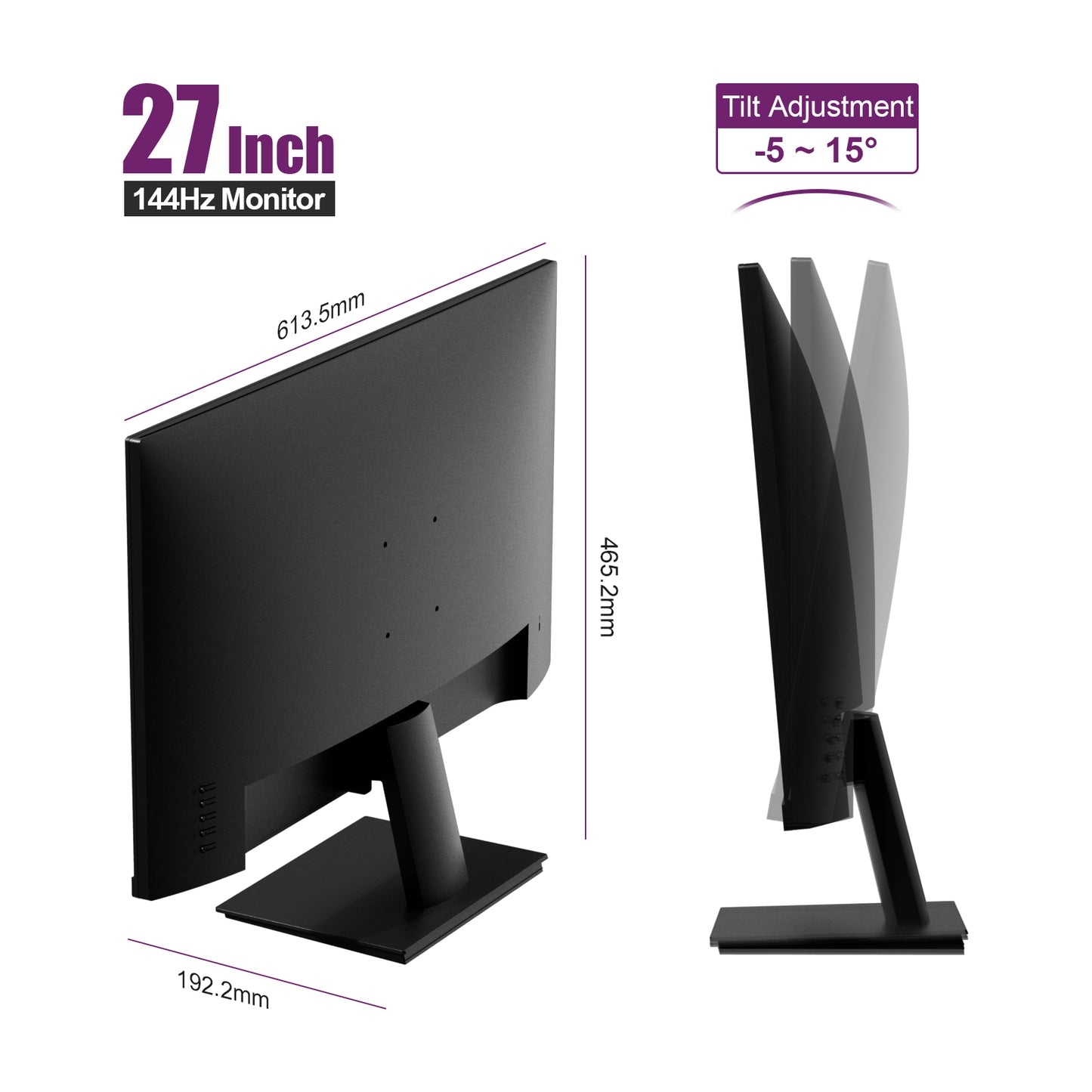 GEESUU CloudWing Monitor, M270L1F, 27 Inch, FHD 144Hz, VA